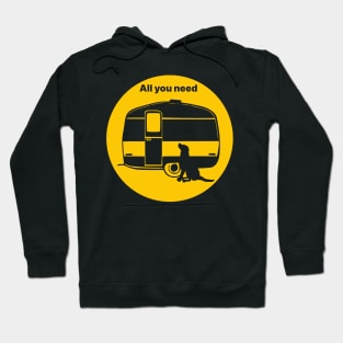 ALL YOU NEED A DOG A CARAVAN YELLOW2 Hoodie